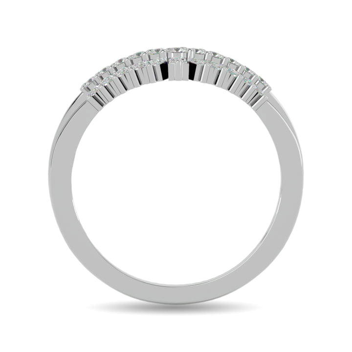 Diamond 1/3 Ct.tw Chevron Band in 10K White Gold