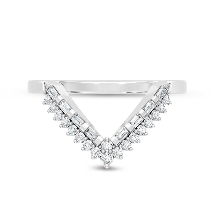 Diamond Chevron Band 1/5 Ct.tw in 14K White Gold