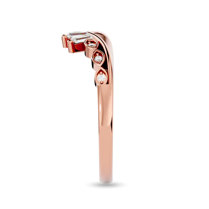 Diamond 1/6 Ct.tw Chevron Band in 14K Rose Gold