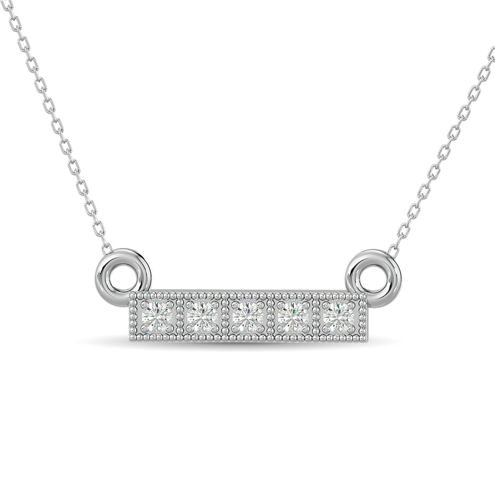 10KT WHITE GOLD  1/20CT.TW DIAMOND PENDANT