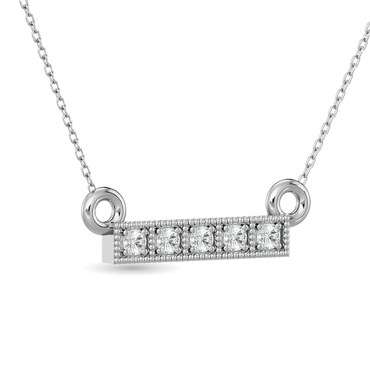 10KT WHITE GOLD  1/20CT.TW DIAMOND PENDANT