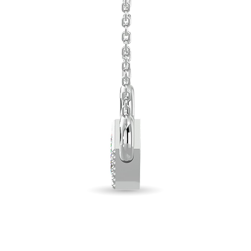 10KT WHITE GOLD  1/20CT.TW DIAMOND PENDANT