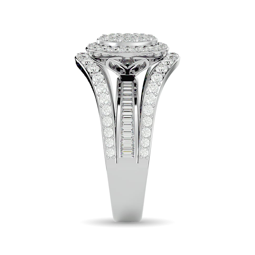 Diamond Engagement Ring 1 1/2 Ct.tw in 14K White Gold