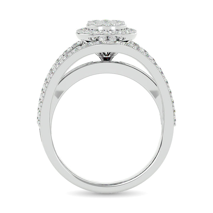 Diamond Engagement Ring 1 1/2 Ct.tw in 14K White Gold