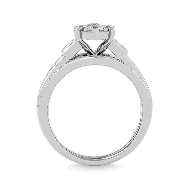 Diamond Engagement Ring 1 1/2 Ct.tw in 14K White Gold