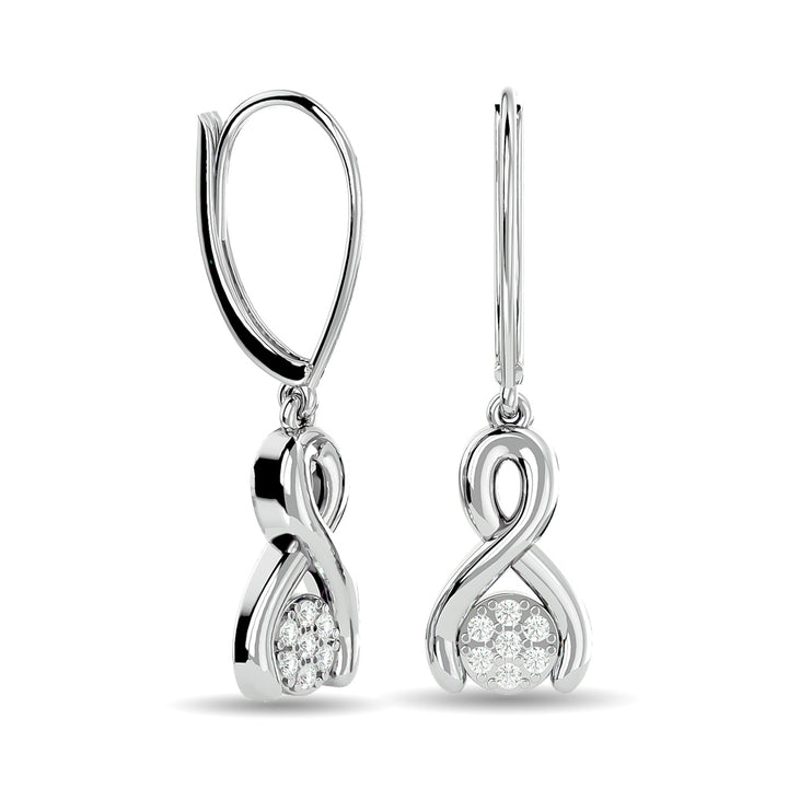 Diamond Fashion Earrings 1/6 Ct.tw in 10K White Gold