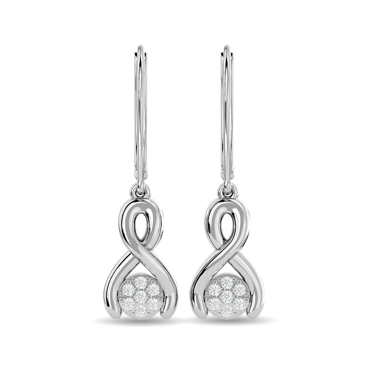 Diamond Fashion Earrings 1/6 Ct.tw in 10K White Gold