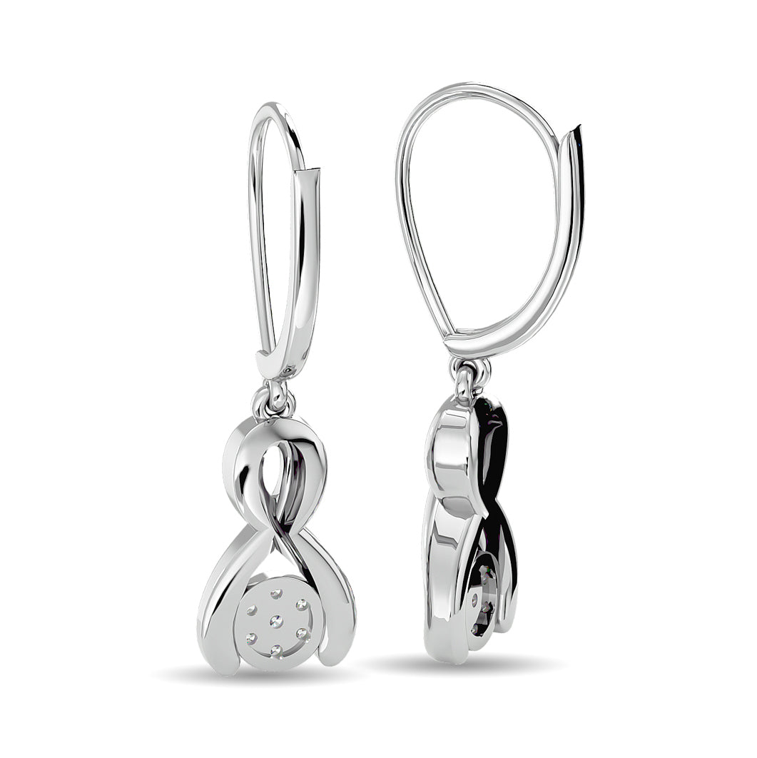 Diamond Fashion Earrings 1/6 Ct.tw in 10K White Gold