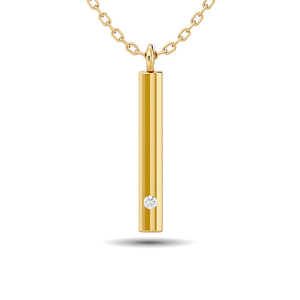 Diamond Bar Pendant 1/50 Ct.tw in 10K Yellow Gold
