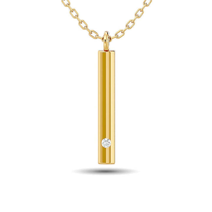 Diamond Bar Pendant 1/50 Ct.tw in 10K Yellow Gold