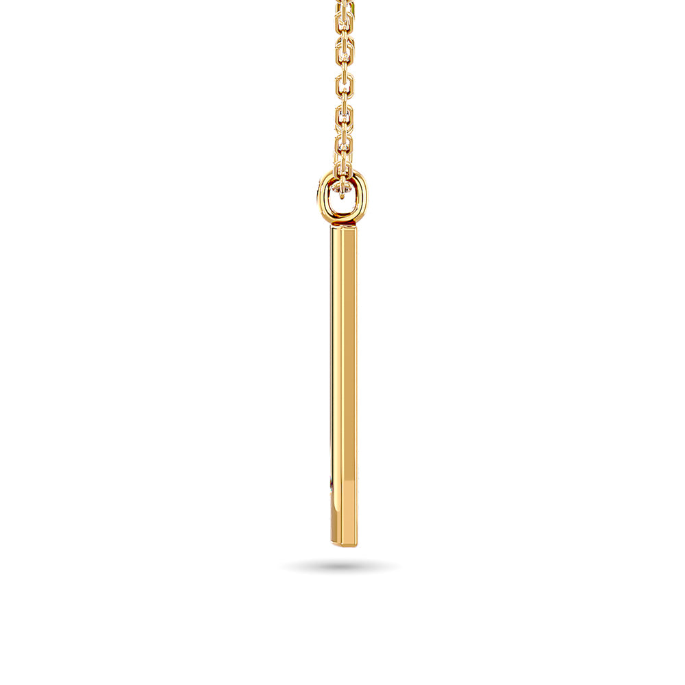 Diamond Bar Pendant 1/50 Ct.tw in 10K Yellow Gold