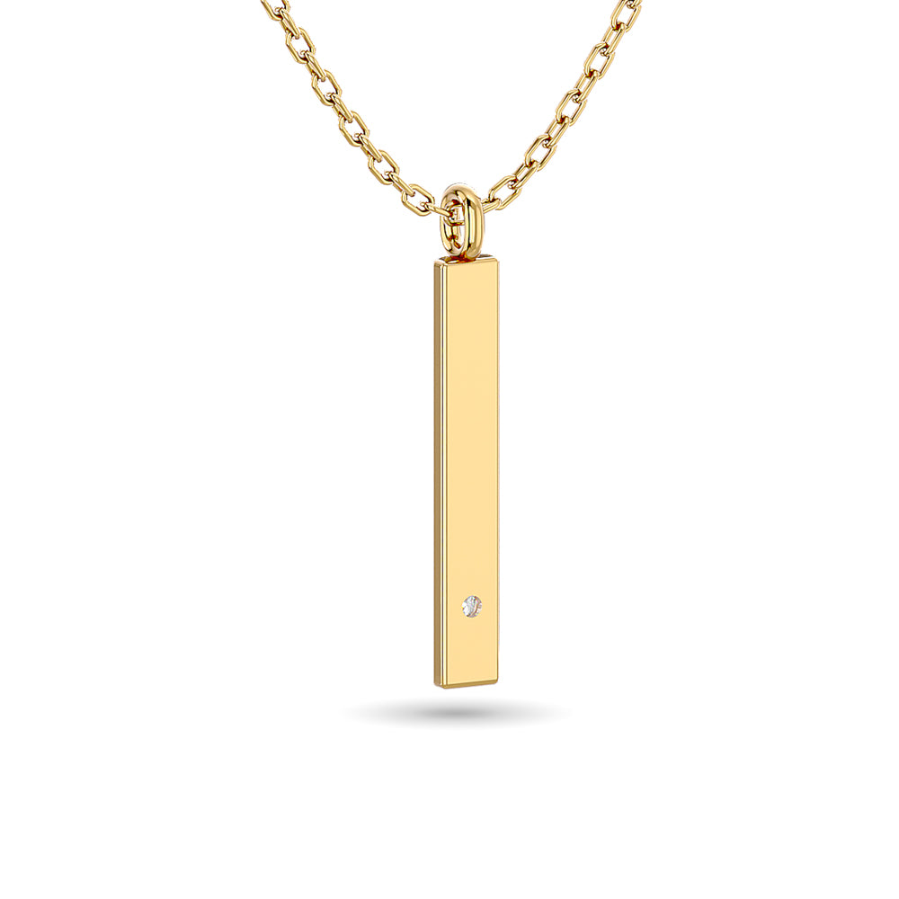 Diamond Bar Pendant 1/50 Ct.tw in 10K Yellow Gold