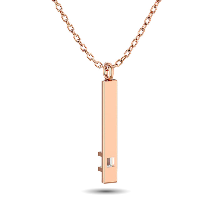 Diamond Bar Pendant 1/50 Ct.tw in 10K Rose Gold