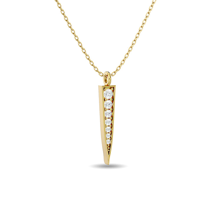Diamond 1/10 Ct.tw Round Cut Fashion Pendant in 10K Yellow Gold