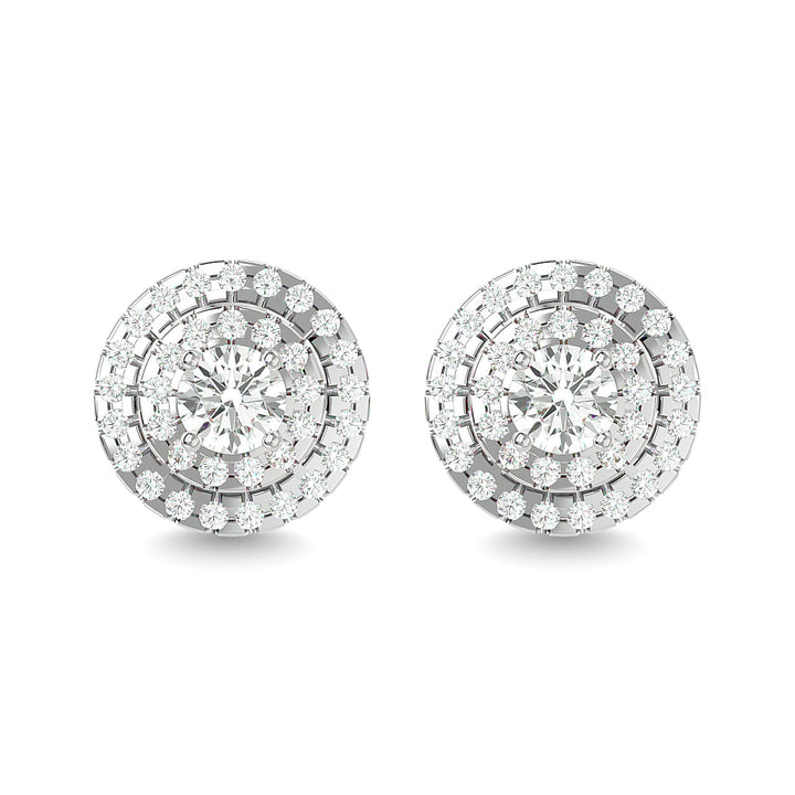 Diamond 7/8  Ct.tw Fashion Earrings in 14K White Gold