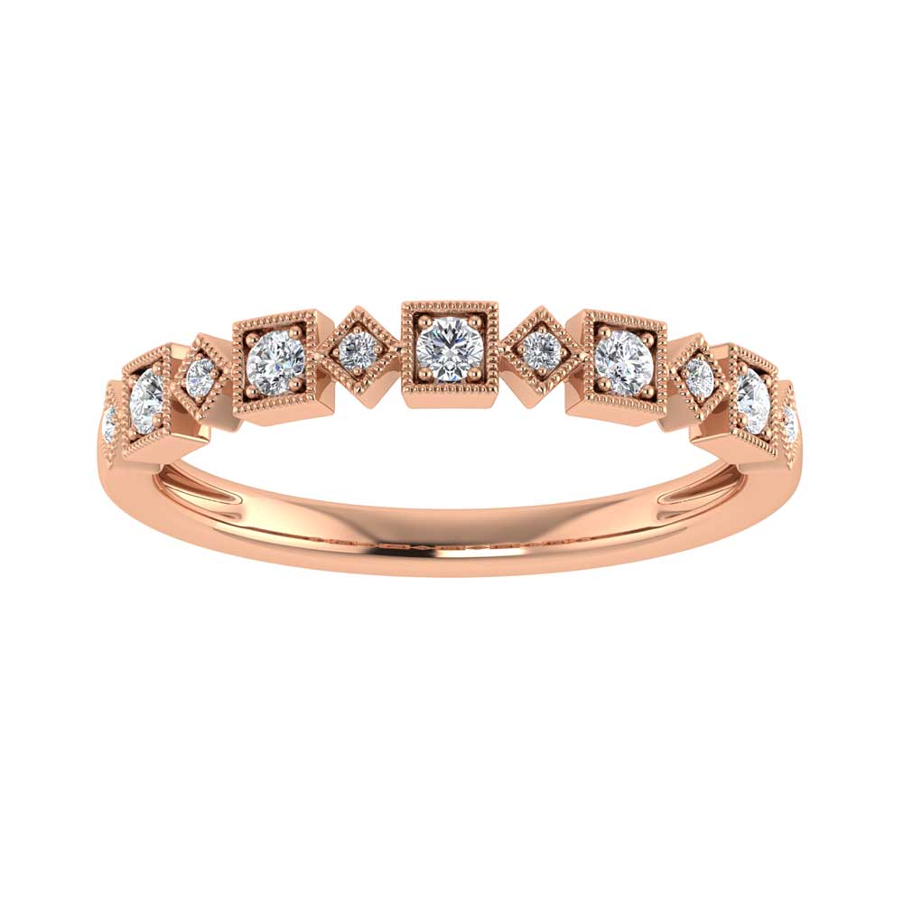 Diamond 1/8 Ct.tw Stackable Ring in 14K Rose Gold