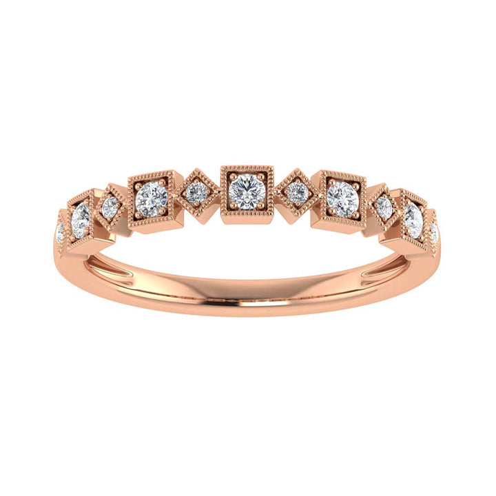 Diamond 1/8 Ct.tw Stackable Ring in 14K Rose Gold
