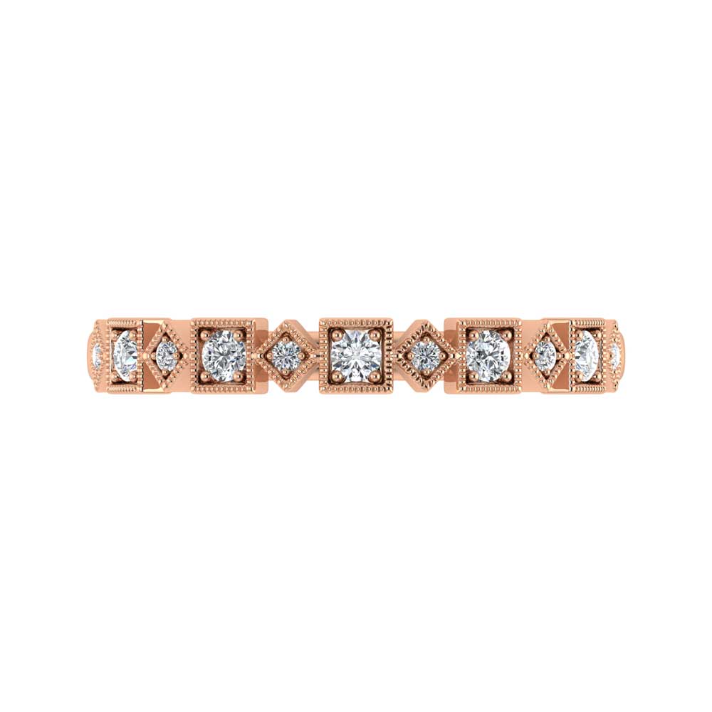 Diamond 1/8 Ct.tw Stackable Ring in 14K Rose Gold