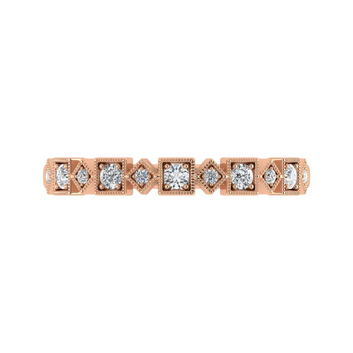Diamond 1/8 Ct.tw Stackable Ring in 14K Rose Gold