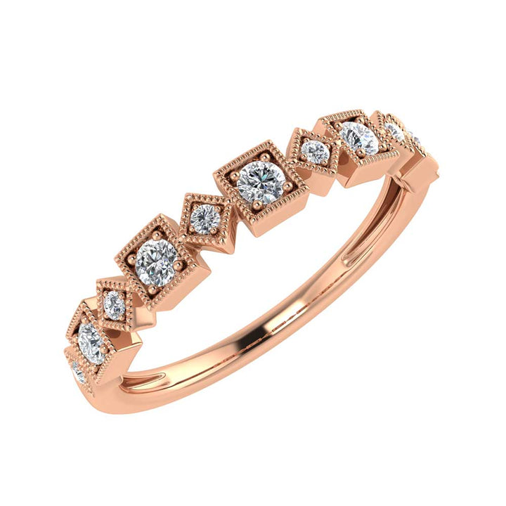 Diamond 1/8 Ct.tw Stackable Ring in 14K Rose Gold