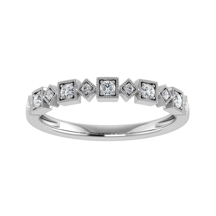 Diamond 1/8 Ct.tw Stackable Ring in 14K White Gold