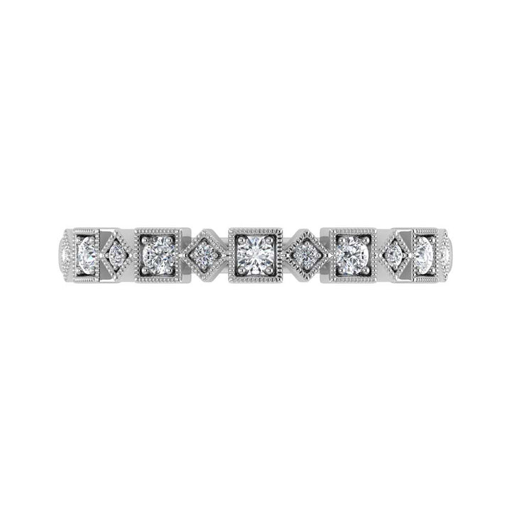 Diamond 1/8 Ct.tw Stackable Ring in 14K White Gold