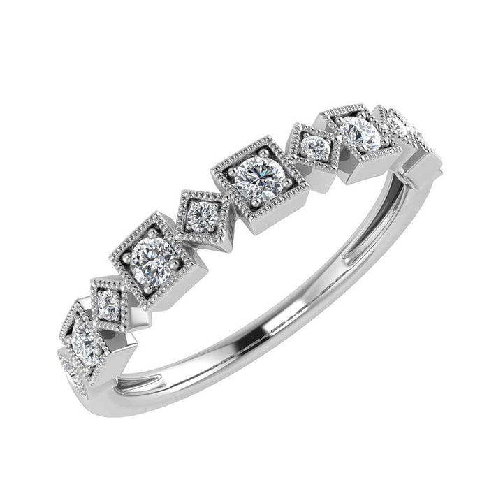 Diamond 1/8 Ct.tw Stackable Ring in 14K White Gold
