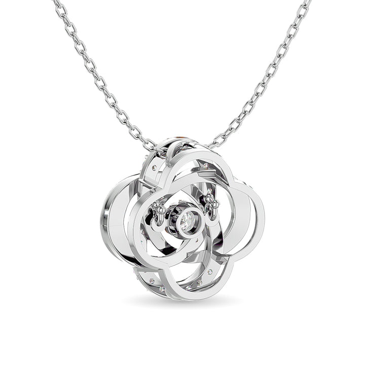 Diamond Shimmering Pendant 1/4 Ct.tw in 10K White Gold