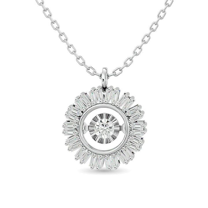 10KT WHITE GOLD 1/6CT.TW DIAMOND PENDANT