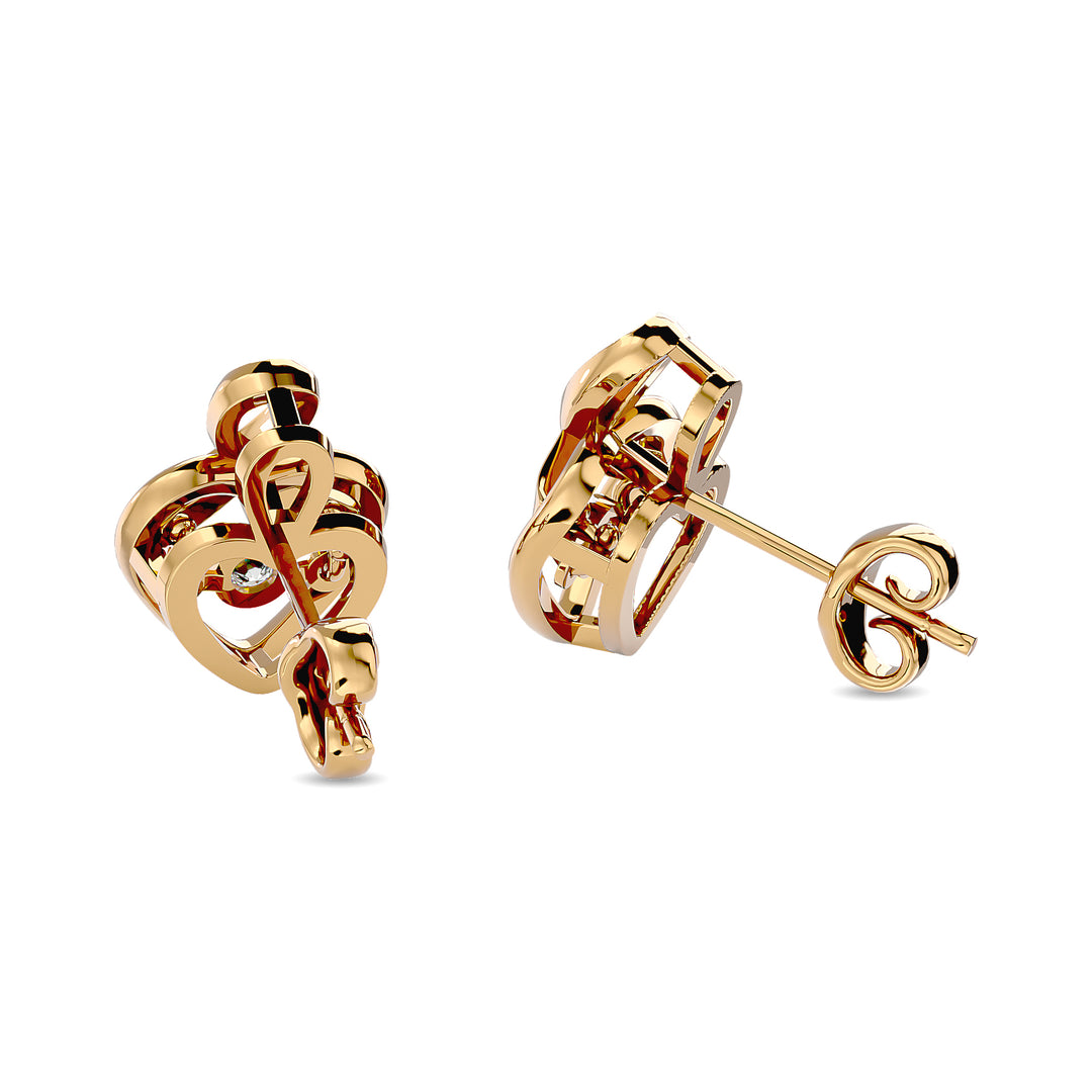 Diamond 1/20 Ct.tw Heart Earrings in Sterling Silver