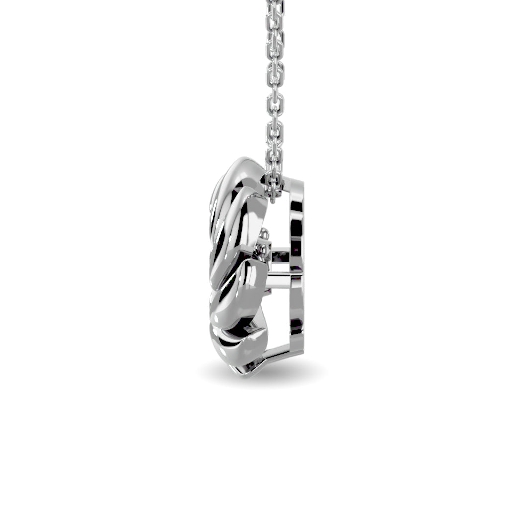 Diamond 1/20 Ct.tw Flower Pendant in Sterling Silver