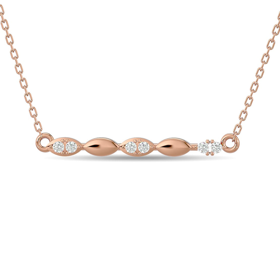 Diamond 1/10 Ct.tw Fashion Necklace in 10K Rose Gold