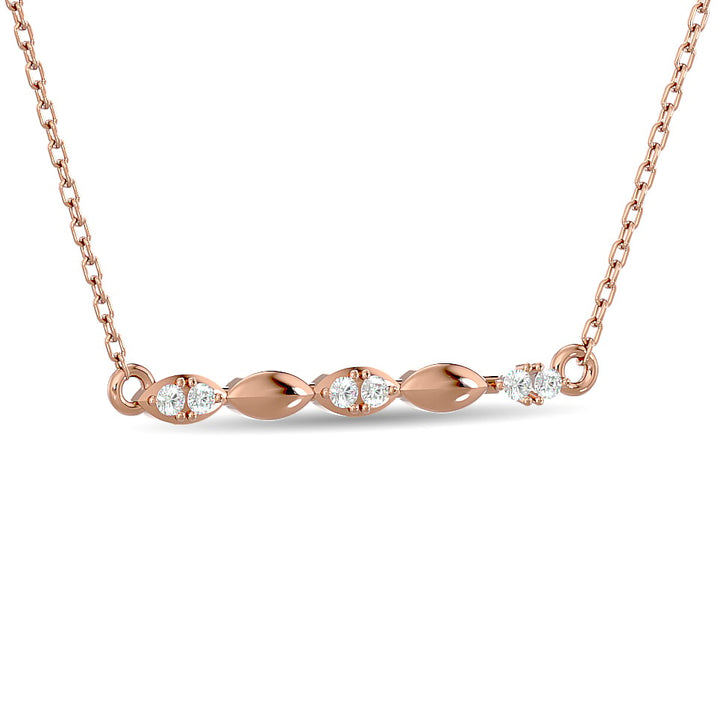 Diamond 1/10 Ct.tw Fashion Necklace in 10K Rose Gold