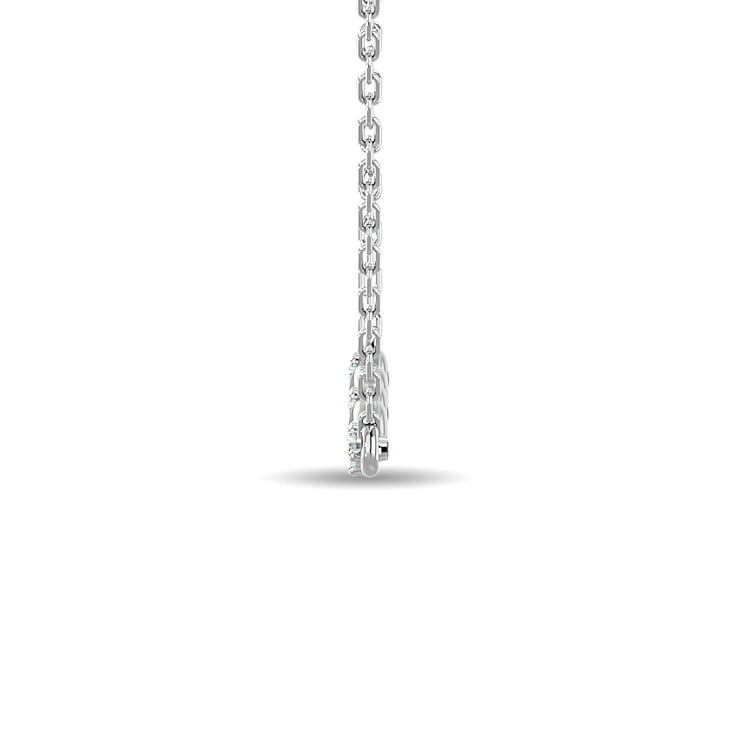 Diamond Round Cut Fashion Necklace 1/10 Ct.tw in 10K White Gold