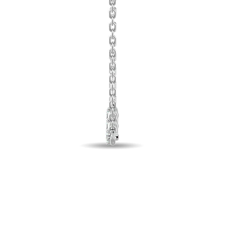 Diamond Round Cut Fashion Necklace 1/10 Ct.tw in 10K White Gold