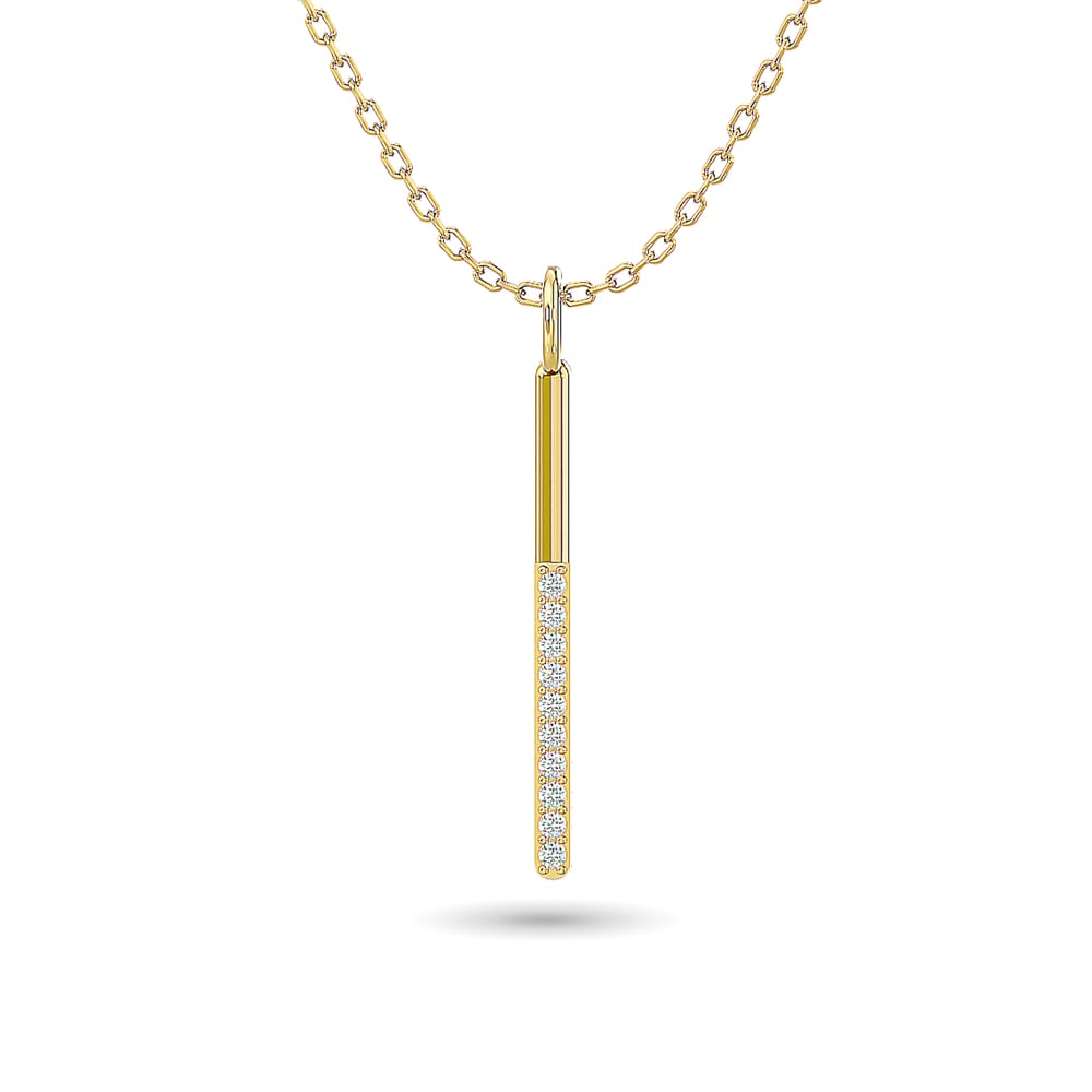 Diamond 1/10 Ct.tw Fashion Pendant in 10K Yellow Gold