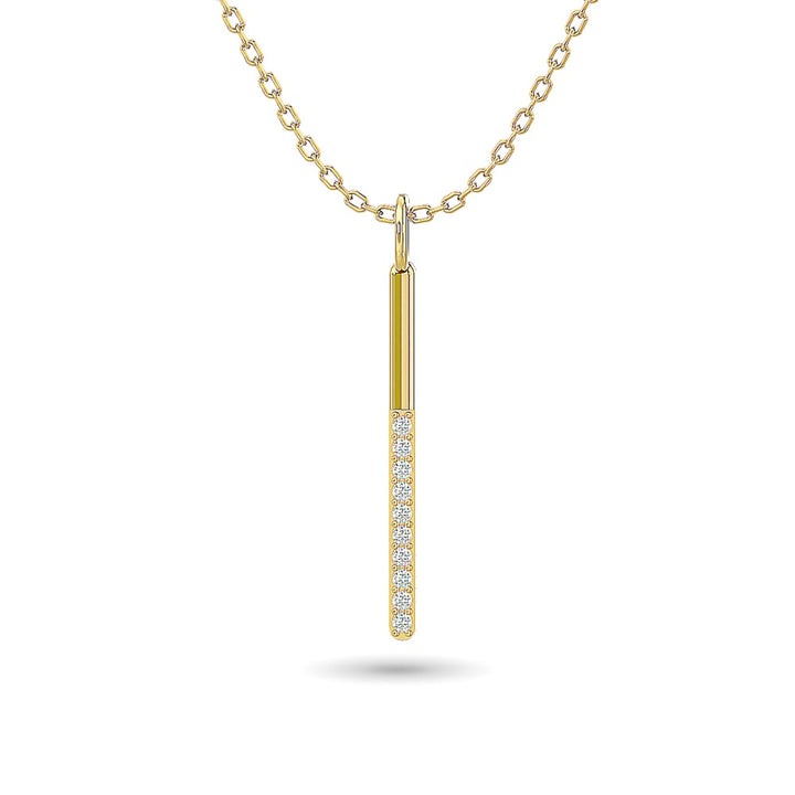 Diamond 1/10 Ct.tw Fashion Pendant in 10K Yellow Gold