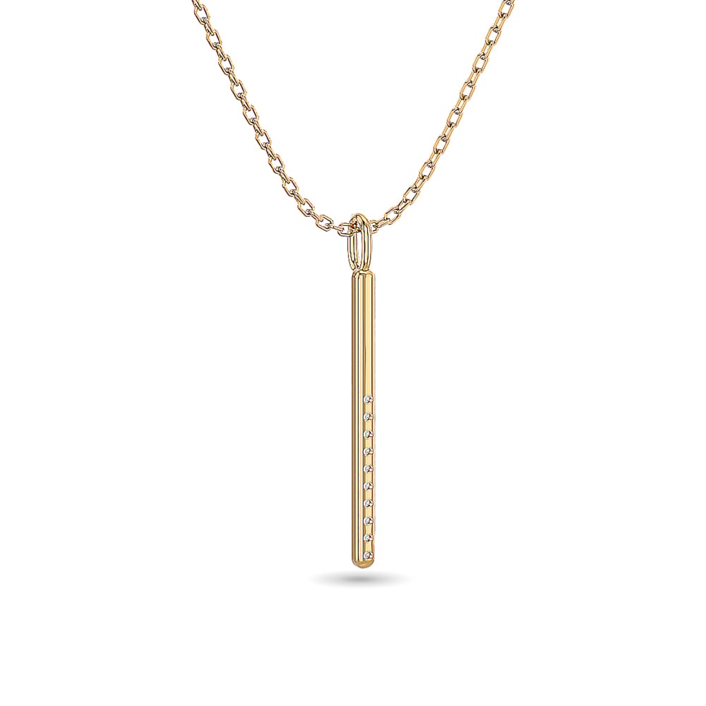 Diamond 1/10 Ct.tw Fashion Pendant in 10K Yellow Gold