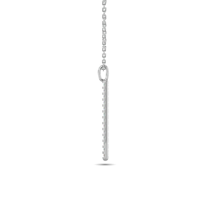 Diamond Bar Pendant 1/8 Ct.tw in 10K White Gold