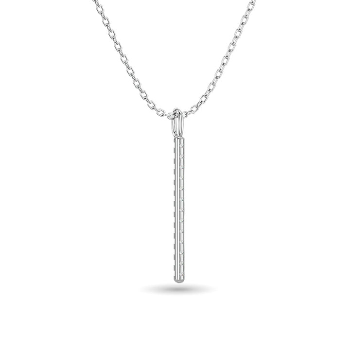 Diamond Bar Pendant 1/8 Ct.tw in 10K White Gold