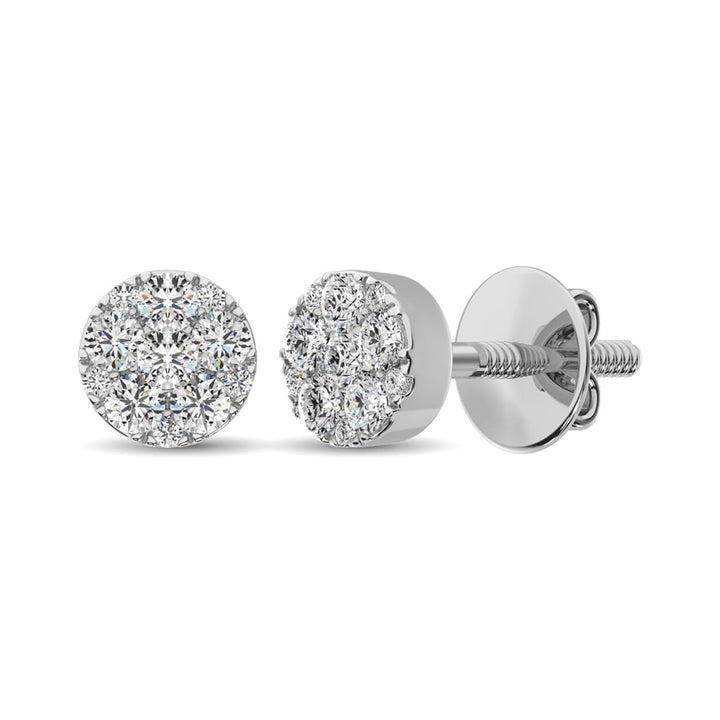 Diamond Stud Earrings 3/4 Ct.tw Round-cut in 10K White Gold