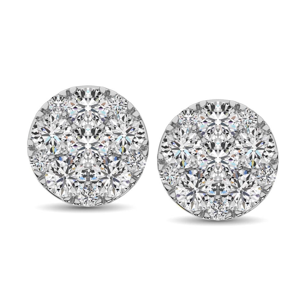 Diamond Stud Earrings 1/4 Ct.tw Round-cut in 10K White Gold