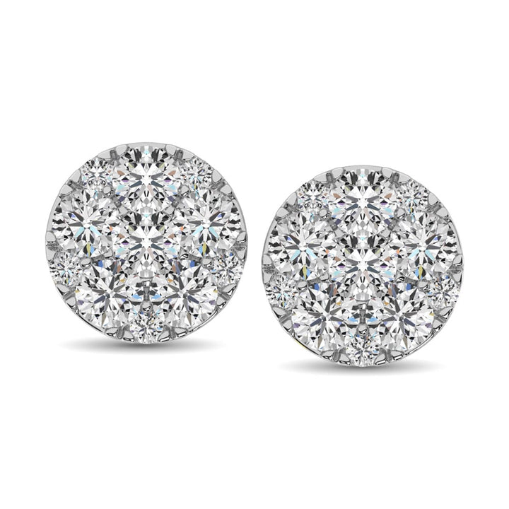 Diamond Stud Earrings 1/4 Ct.tw Round-cut in 10K White Gold
