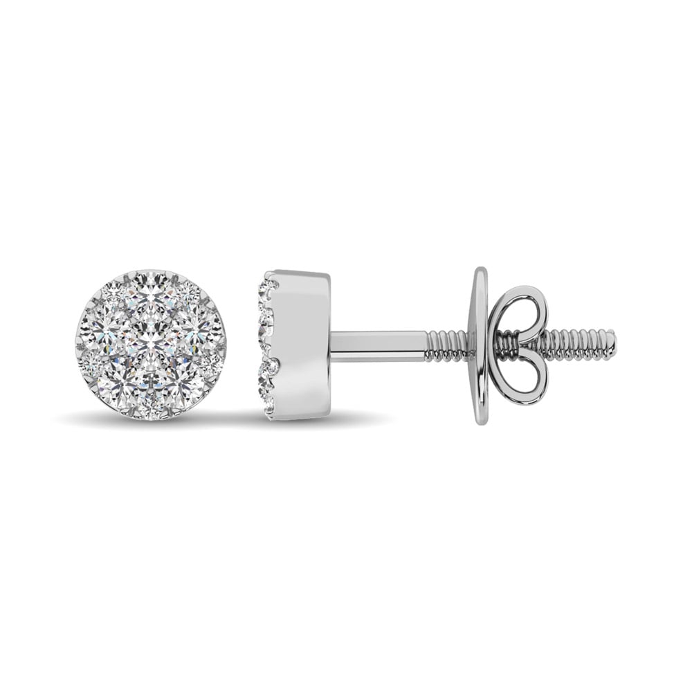 Diamond Stud Earrings 1/4 Ct.tw Round-cut in 10K White Gold