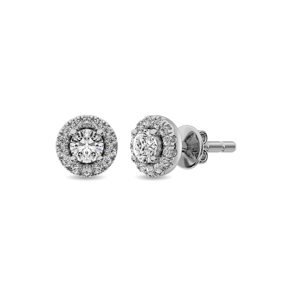 Diamond 1/4 Ct.tw Round Cut Fashion Earrings in 10K White Gold