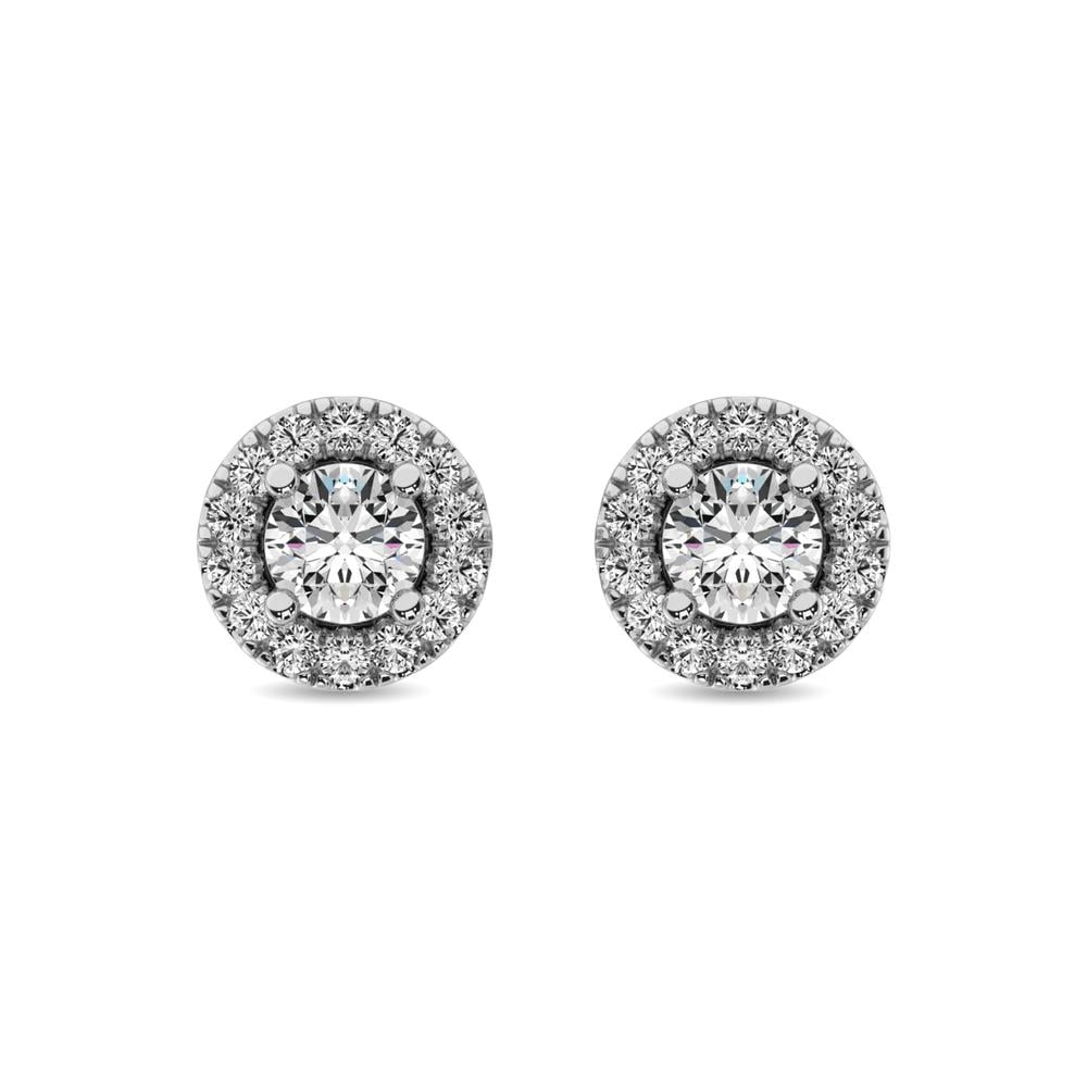 Diamond 1/4 Ct.tw Round Cut Fashion Earrings in 10K White Gold