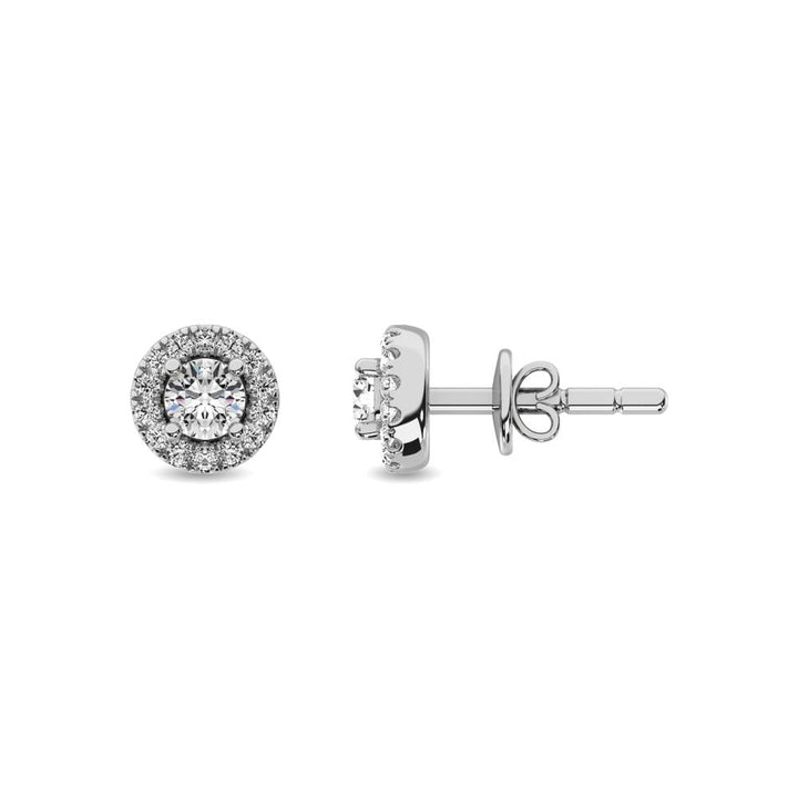Diamond 1/4 Ct.tw Round Cut Fashion Earrings in 10K White Gold