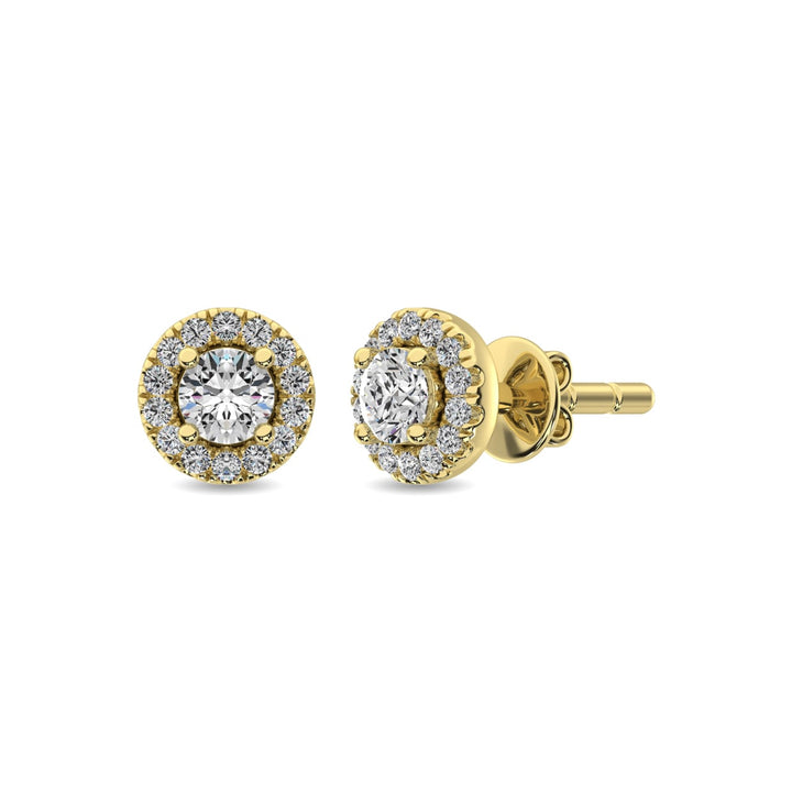 Diamond 1/4 Ct.tw Round Cut Fashion Earrings in 10K Yellow Gold