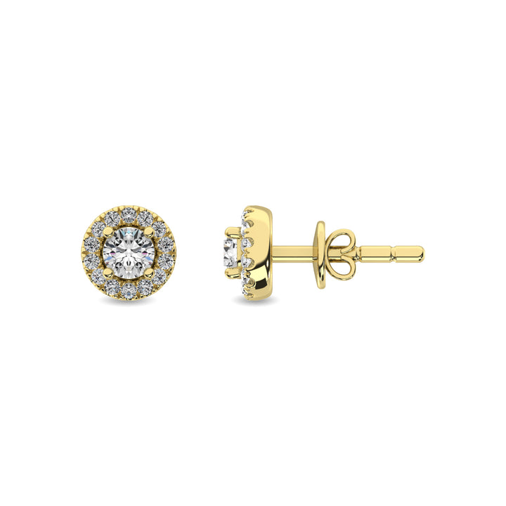 Diamond 1/4 Ct.tw Round Cut Fashion Earrings in 10K Yellow Gold