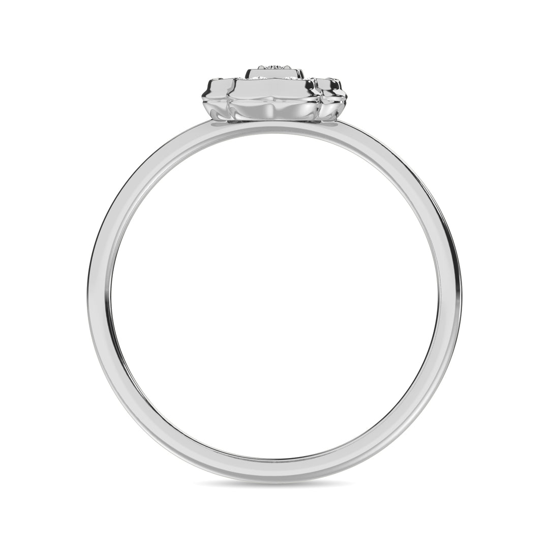 Diamond 1/4 Ct.tw Flower Ring in 10K White Gold